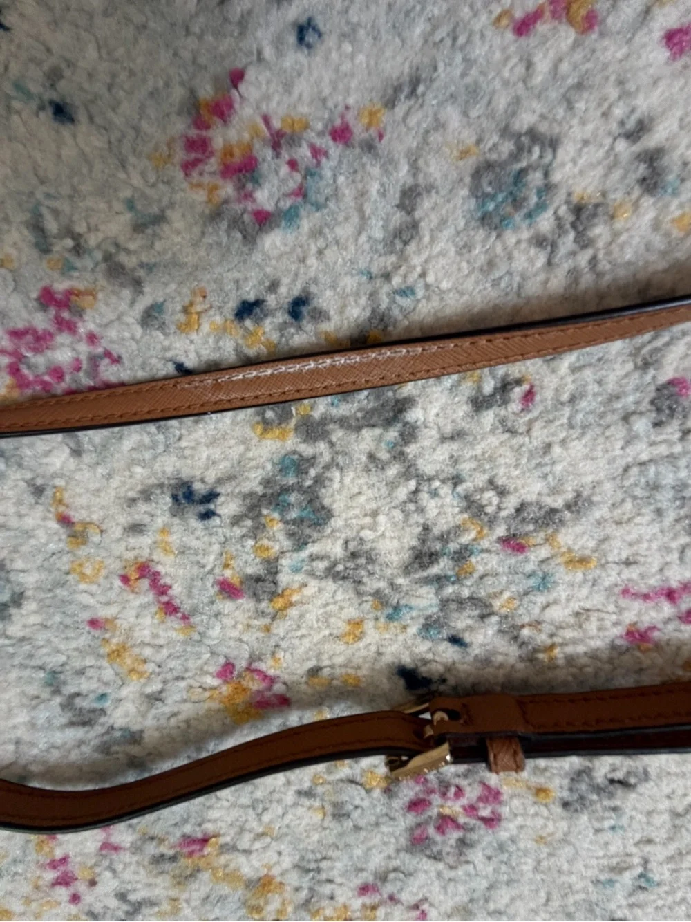 Michael Kors Vanilla and Cedar MK Logo Crossbody Bag